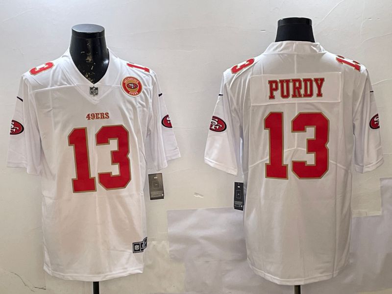 Men San Francisco 49ers #13 Purdy White gold Fashion 2025 Nike Limited NFL Jersey style 5